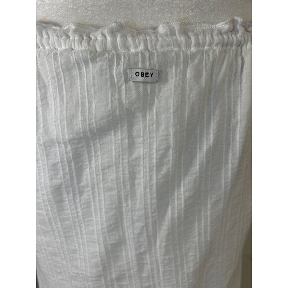 Obey Worldwide Isle 100% Cotton Dress in white. Size medium. Fully lined. - Picture 8 of 11